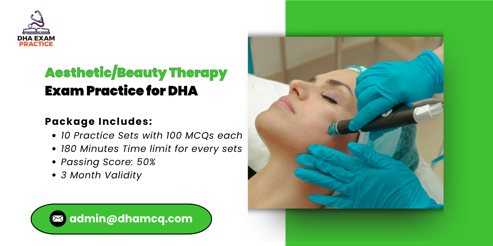 Aesthetic Beauty Therapy Exam Practice for DHA