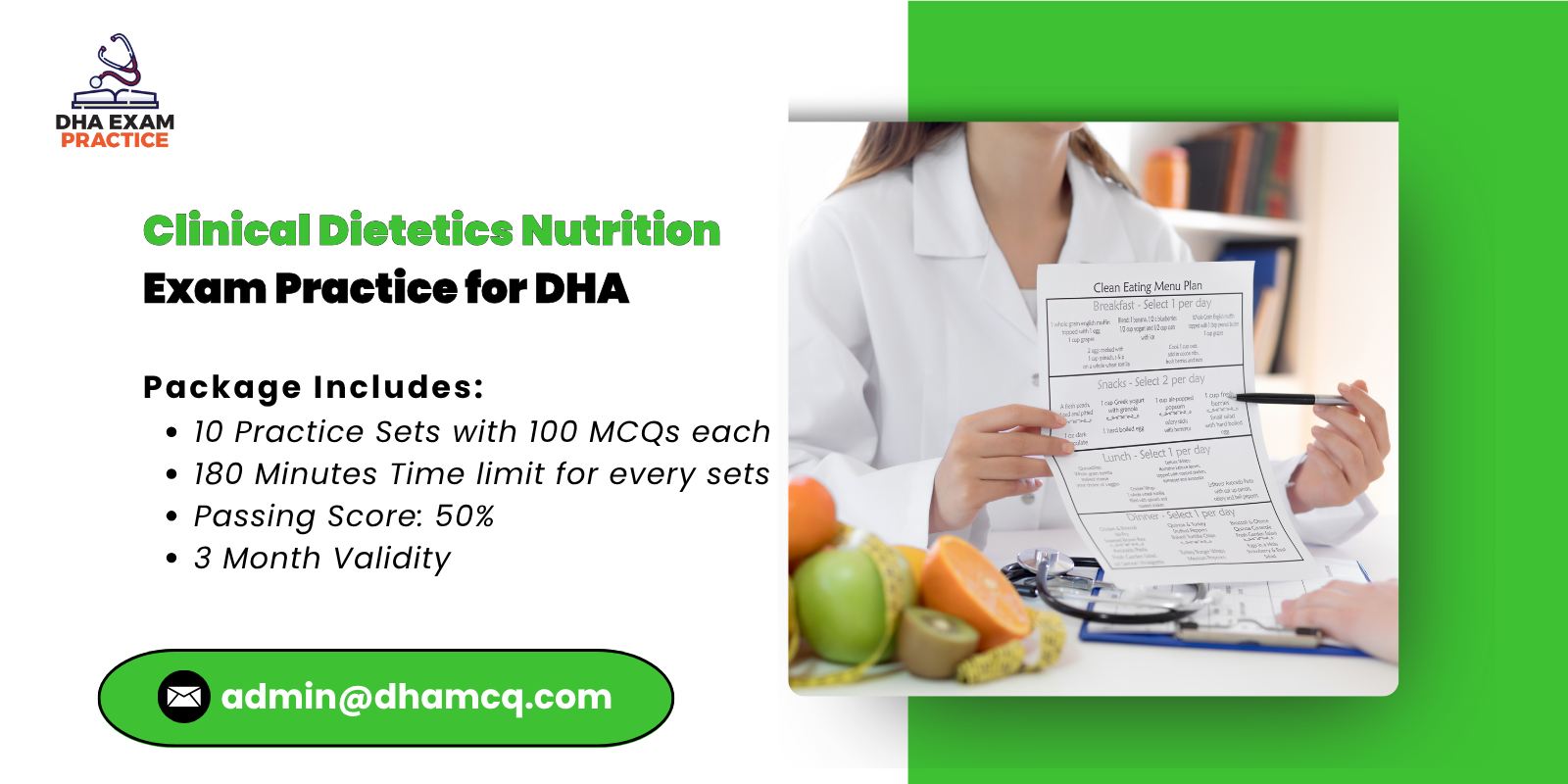 Clinical Dietetics Nutrition Exam Practice for DHA