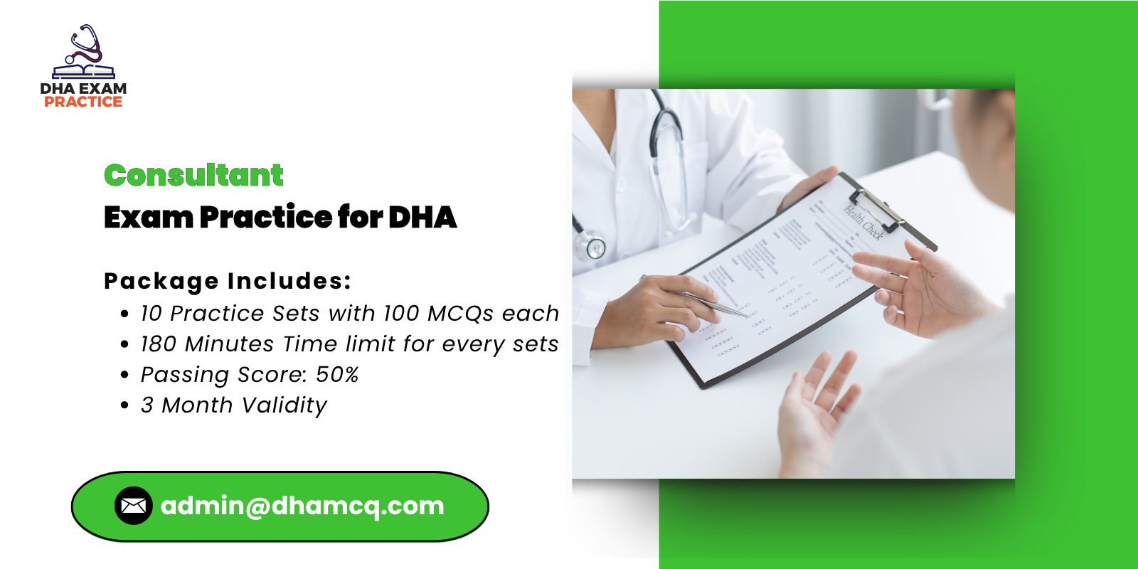 Consultant Exam Practice for DHA