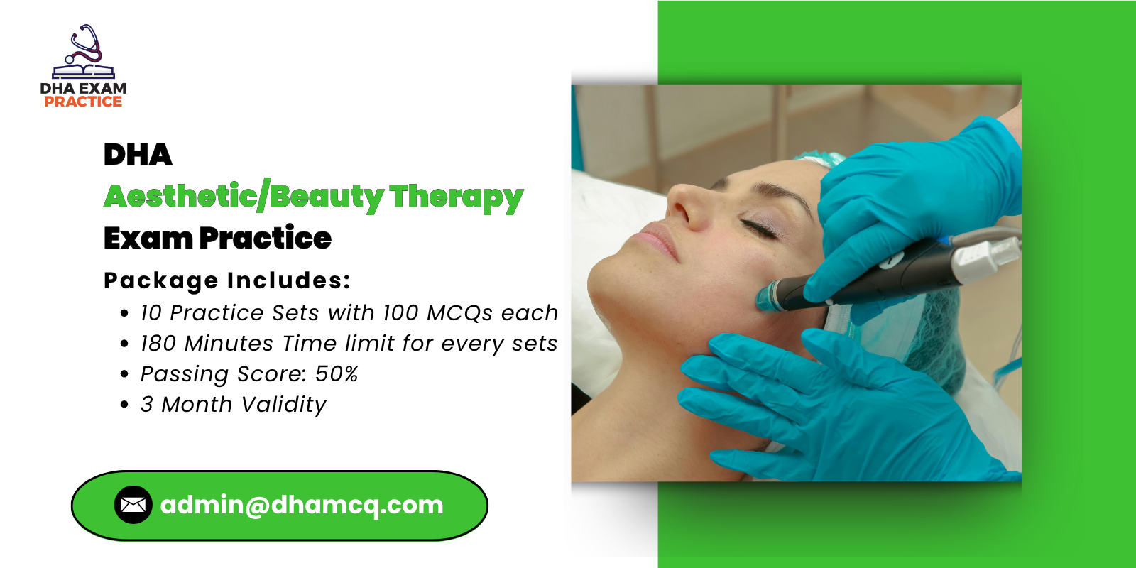 DHA Aesthetic Beauty Therapy Exam Practice