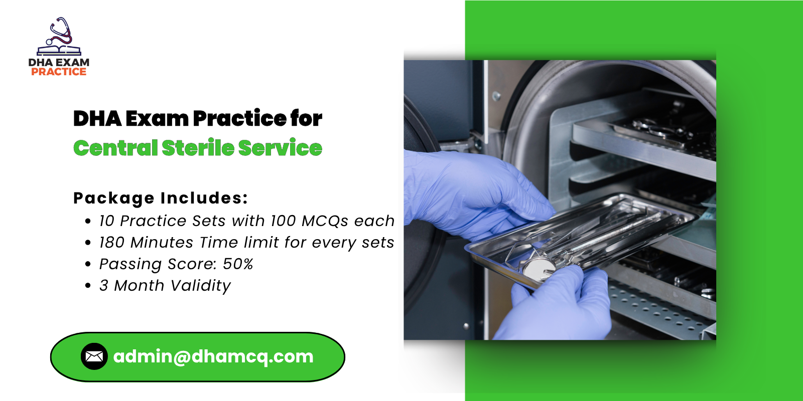DHA Exam Practice for Central Sterile Service