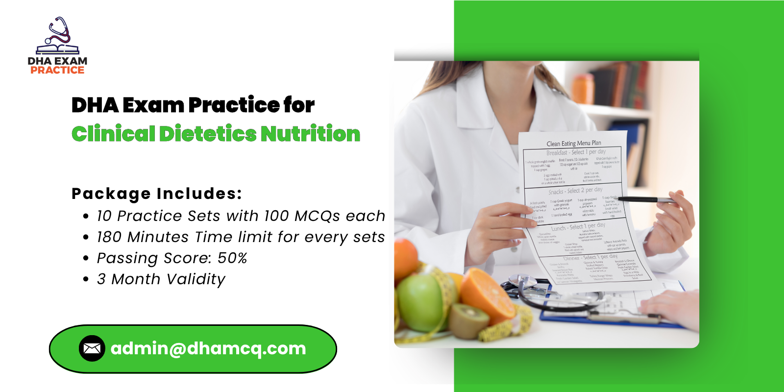 DHA Exam Practice for Clinical Dietetics Nutrition