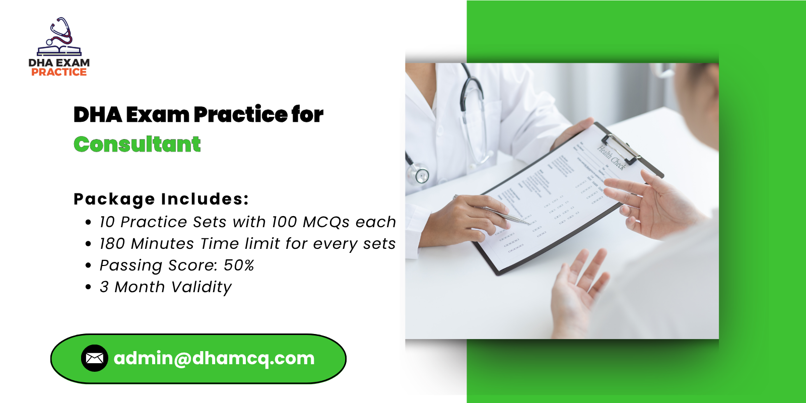 DHA Exam Practice for Consultant