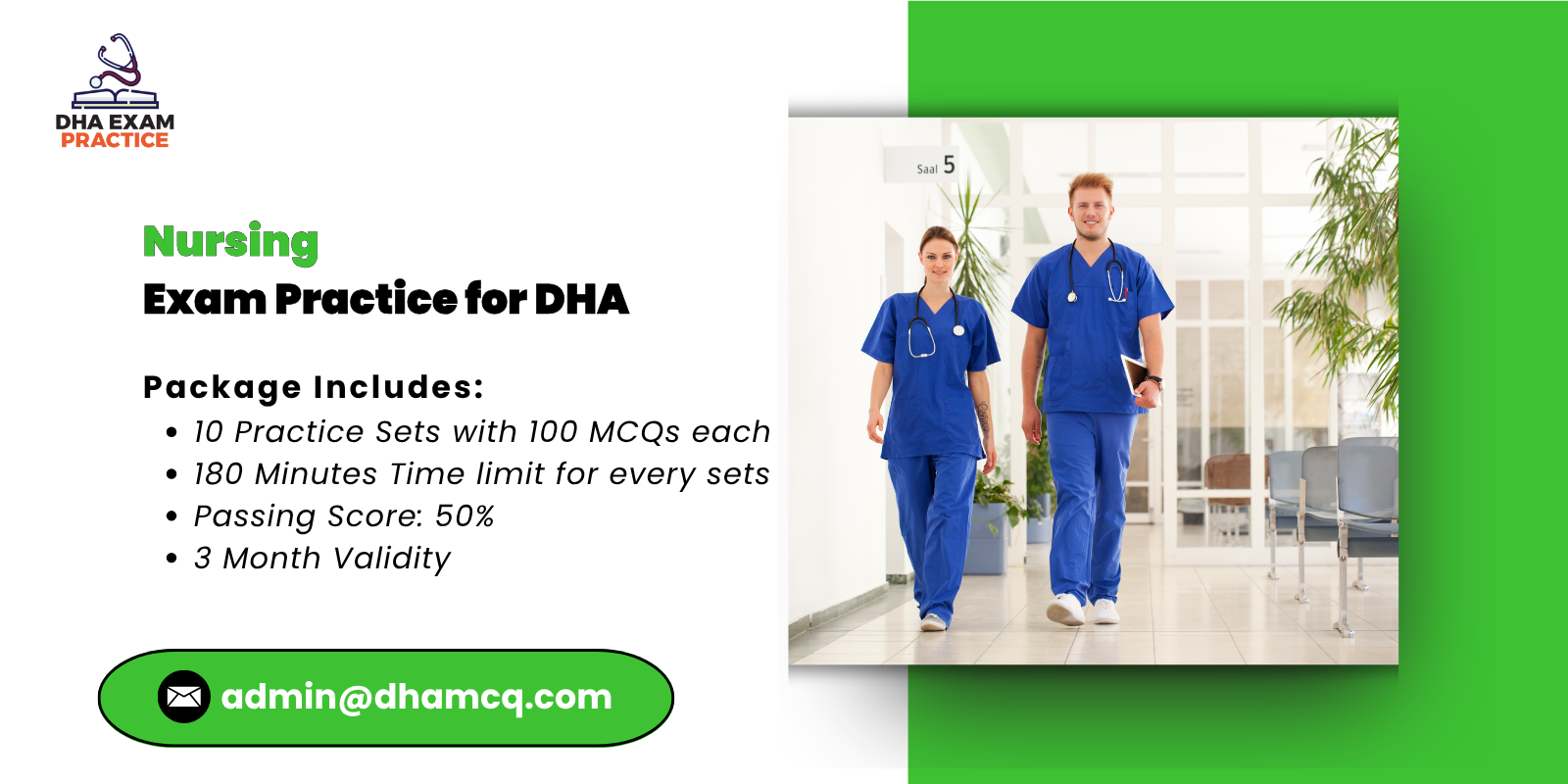 Nursing Exam Practice for DHA