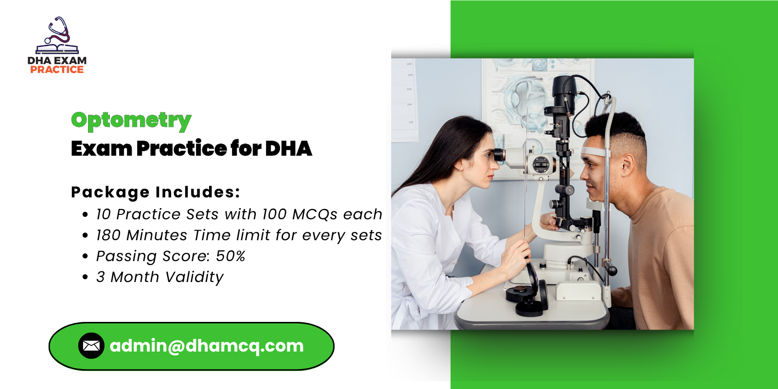 Optometry Exam Practice for DHA