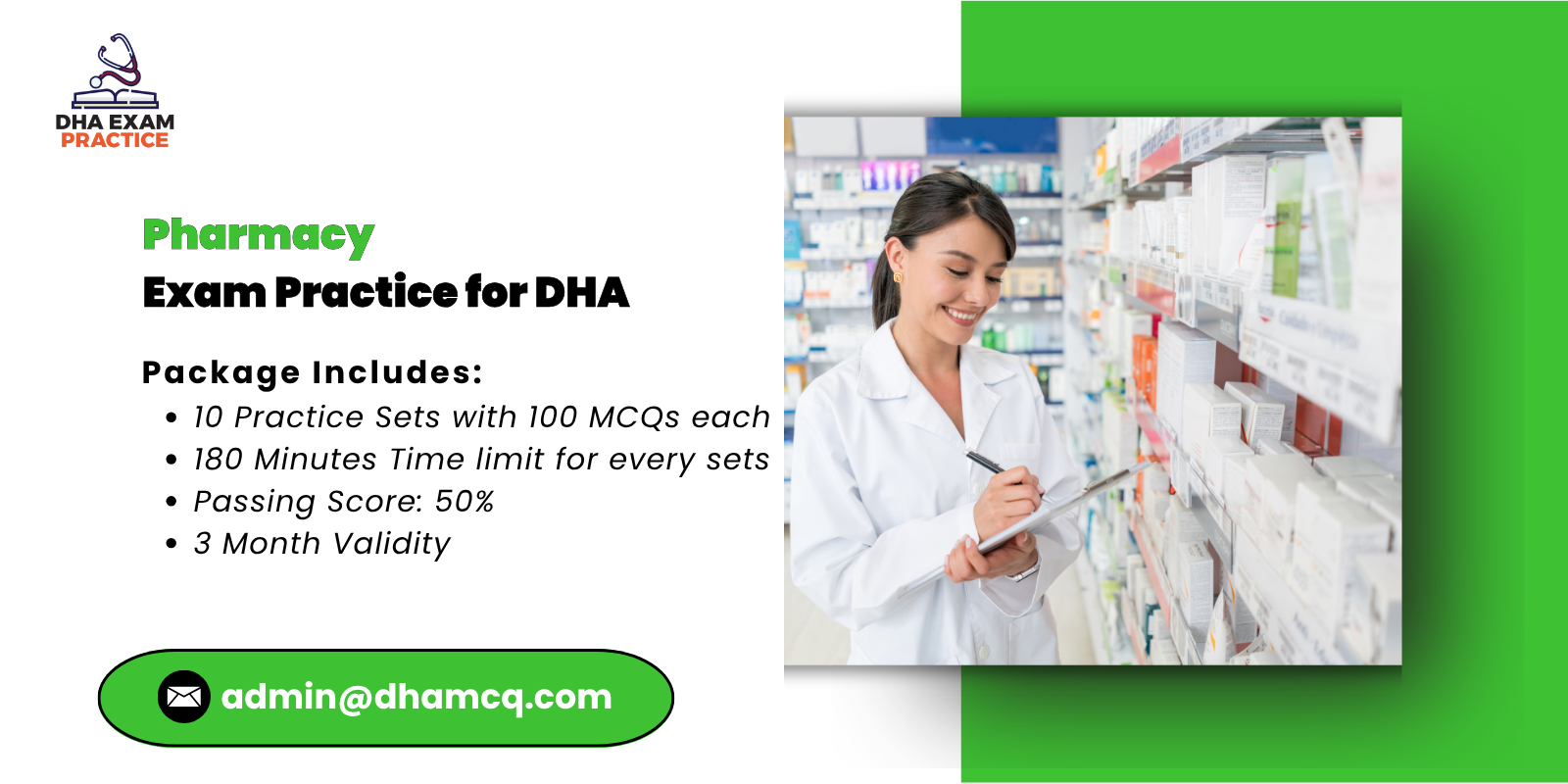 Pharmacy Exam Practice for DHA