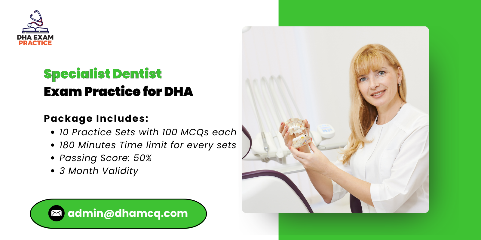 Specialist Dentist Exam Practice for DHA