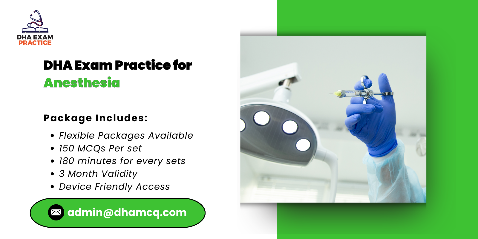 DHA Exam Practice for Anesthesia