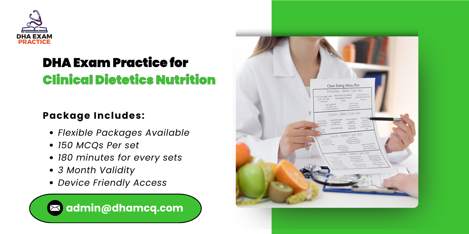 DHA Exam Practice for Clinical Dietetics Nutrition