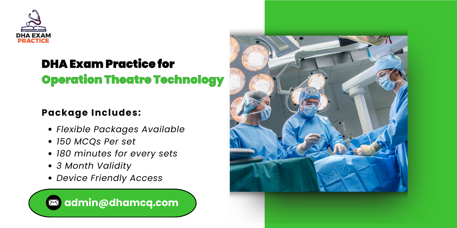 DHA Exam Practice for Operation Theatre Technology