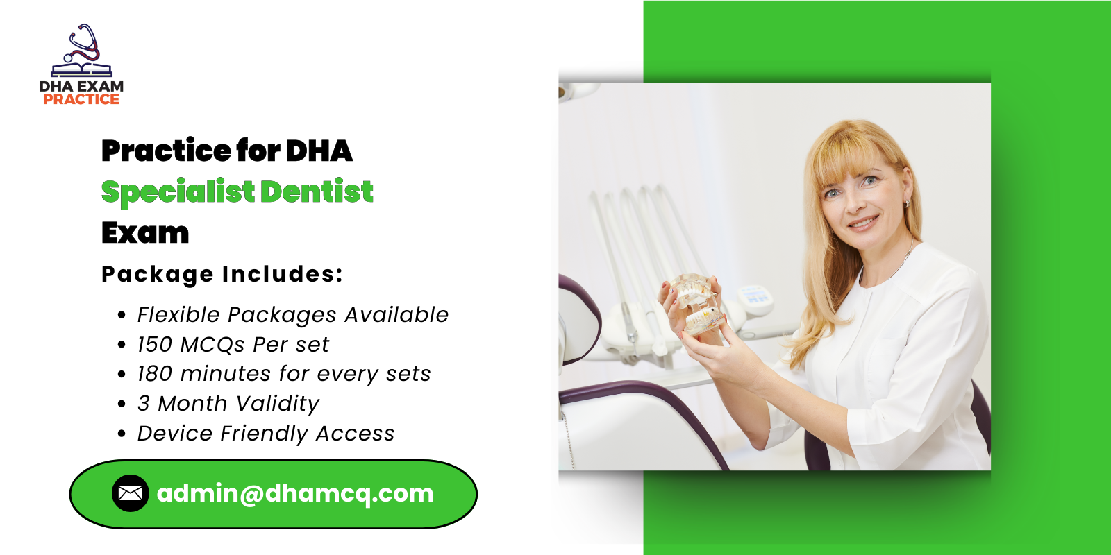 Practice for DHA Specialist Dentist Exam