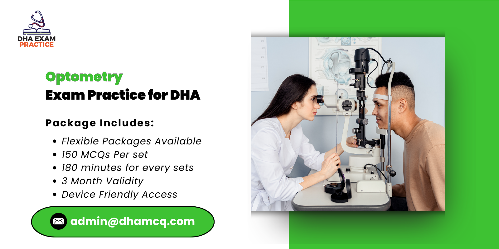 Optometry Exam Practice for DHA